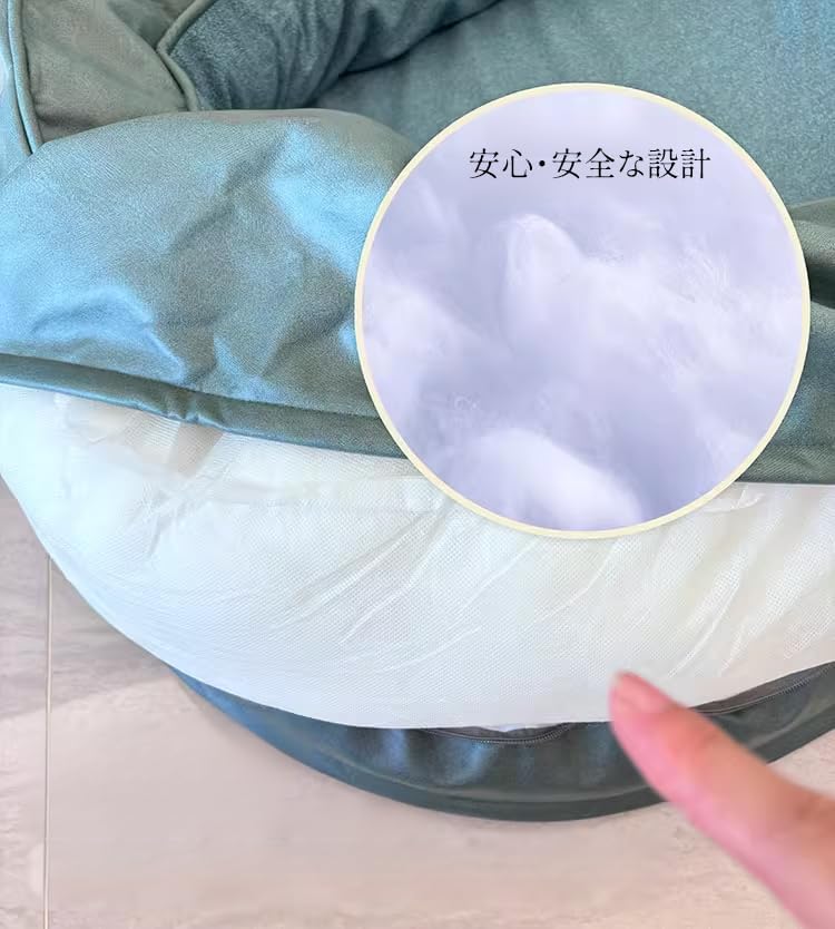 [Vailaipupy]【ペットベッド】【柔らかいペットベッド】 楕円形 防水 サイズ M L XL カキ色 簡単クグ ペット用ベッ