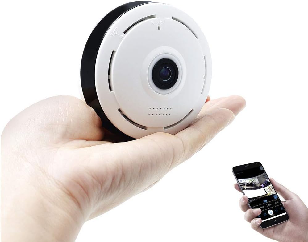 360° Panoramic Wifi IP Camera LXMIMI 1080P Fisheye Security Network Camera Super Wide Angle Wireless Surveillance Camera with IR Night Vision and Motion Detection 2.4GHz Wifi camera