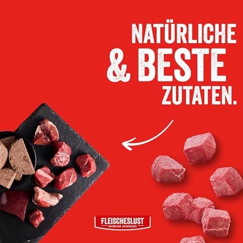 Steakhouse Rind pur (14x500g), Nassfutter für Hunde & Katzen, sensitives Ergänzungsfutter, Monoprotein, getreidefrei, 14x Wurst von Fleischeslust