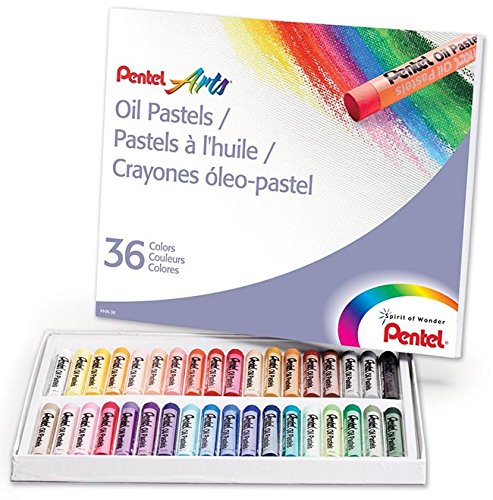 PENTEL PHN36 Oil Pastel Set with Carrying Case,36-Color Set, Assorted, 36/Set (PENPHN36) (2 Pack)