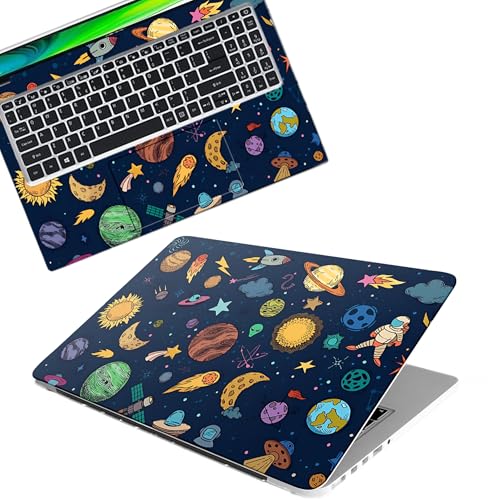 Image of Full Body Laptop Skin Bubble-Free| Laminated| Removable| HD Quality Sticker for Laptops Upto 15.6 Inches Compatible with Hp /Dell /Acer /Lenovo /Asus etc.(Space-216)