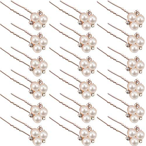 WILLBOND 18 Pcs Pearl Hair Pins Bridal Wedding Hair Accessories