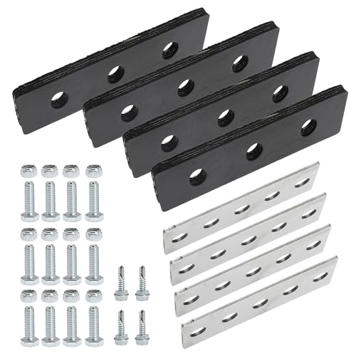 Nayciiy 304 Stainless Snow Blower Impeller Modification Kit for Modifies 2-Stage Machine 4 Pcs Rubber Paddle Blade Universal (1/4)