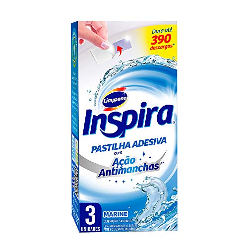 Desodorizador Sanitario Inspira Pastilha Adesiva Marine - com 3 unidades