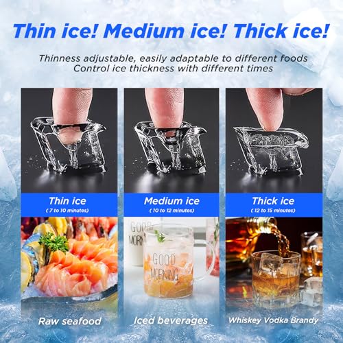 Image of Commercial Ice Maker Machine 576 Lbs /24H with 400LBS Large Storage Bin Ice Ready in Air Cooled Clear Cube Ice for Bar Business Cafe ETL NSF(576 Lb /)