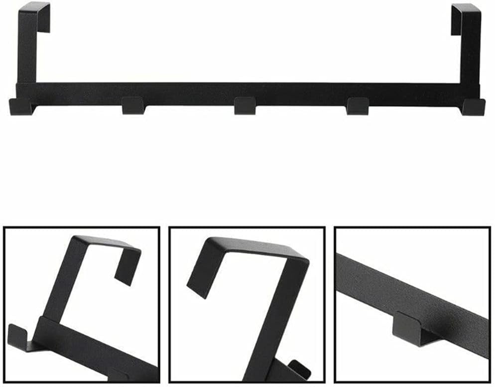 Over The Door 5 Hooks Home Bathroom Organizer Rack Clothes Coat Hat Towel Hanger