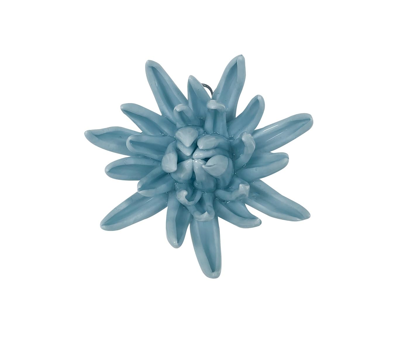Chrysanthemum, 2.76" Ceramic Flower Wall Art, Artificial Flower Wall Sculpture，Handcrafted 3D Hanging Porcelain Flowers ,3D Wall Hanging Decor ,Porcelain Flower Wall Décor for