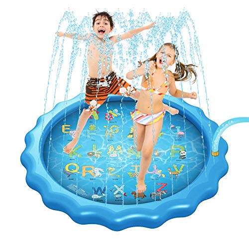 getherad Inflable Splash Sprinkler Pad Water Splash Spray Mat Piscina Infantil para niños Bebés Niños pequeños