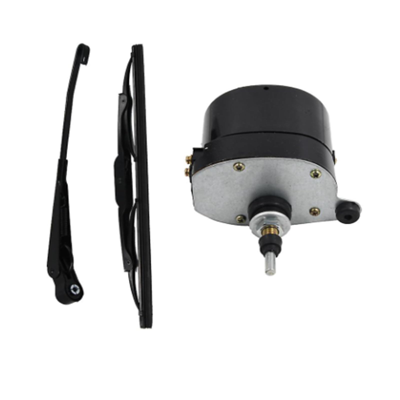 Motorino Tergicristallo, 12V Motorino Tergicristallo Universale Motore Spazzola Tergicristallo 105° con Spazzola e Braccio per Motore Tergicristallo Trattore