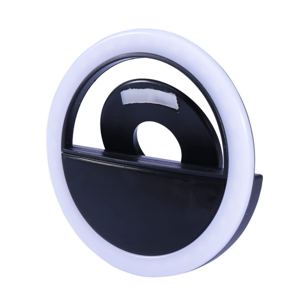 OHPHCALL Clip LED Selfie Ring Light Rechargeable Modes Phone Photography Light for Smartphones Compact and Portable for Makeup Video Conferencing Black