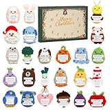 Adventskalender 2025 Häkeltiere, 24 Stück Garn Anhänger Weihnachts Countdown Kalender, Emotionale Unterstützung Gehäkelter Anhänger Weihnachtsbaum Ornamente, Weihnachtsdekorationen Drinnen Außen Aest