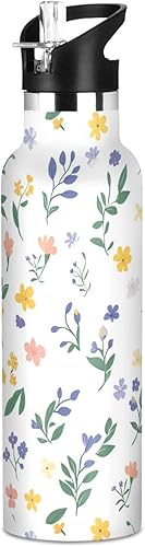 Miniatura 25 de Orchid Pansy Hyacinth - Botellas de agua reutilizables sin BPA con aislamiento de doble pared para escuela y deportes al aire libre