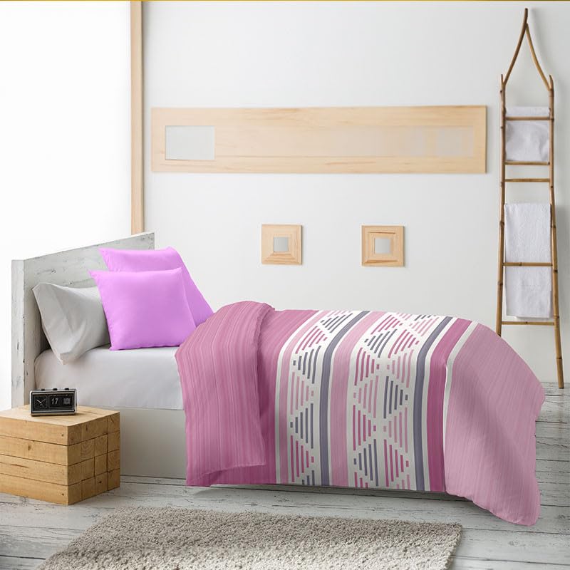 Rufino Díaz Edredón Invierno Reversible 350g Estampado Ra - Malva, 135 cm