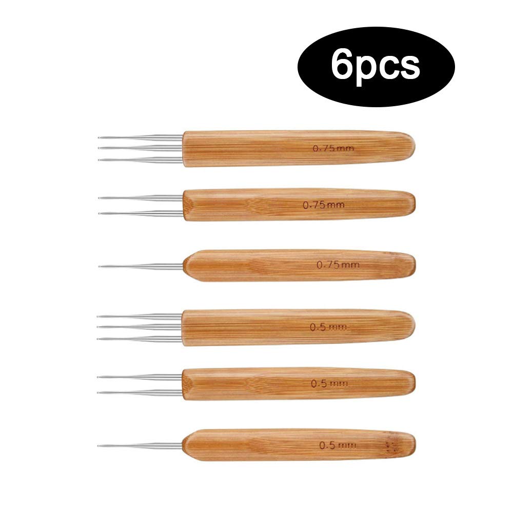 HUACA 5 Pièces Dreadlocks Crochet Cheveux Outil Aiguilles Comprend 3
