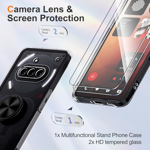Coque Nothing Phone 3a transparente avec bague rotative antichoc - 4