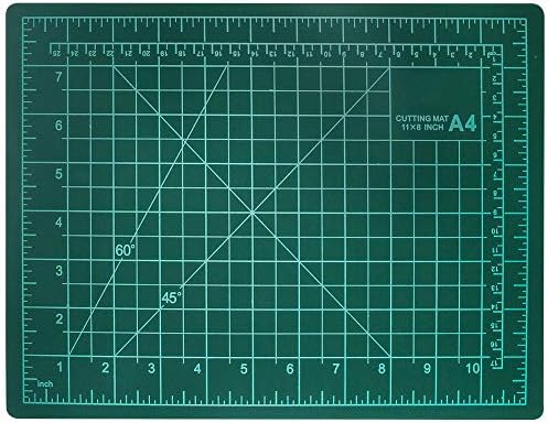 PVC Cutting Mat, Professional Self Healing Cutting Mat, Durable Non-Slip Cutting Mat, Double Sided - Inches and Centimeters, 9" x 12" (A4) 3MM Thickness Rotary Mat for Arts & Crafts Projects