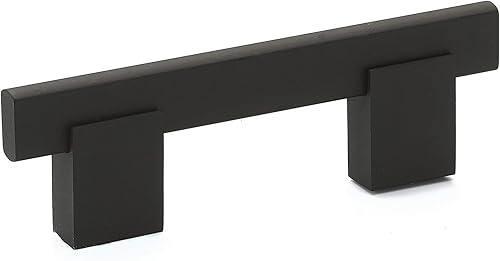 Miniatura 1 de Richelieu Hardware BP905076900 Madison Collection - Tirador rectangular moderno de 3 pulgadas (2.992 in) de centro a centro, color negro mate, para