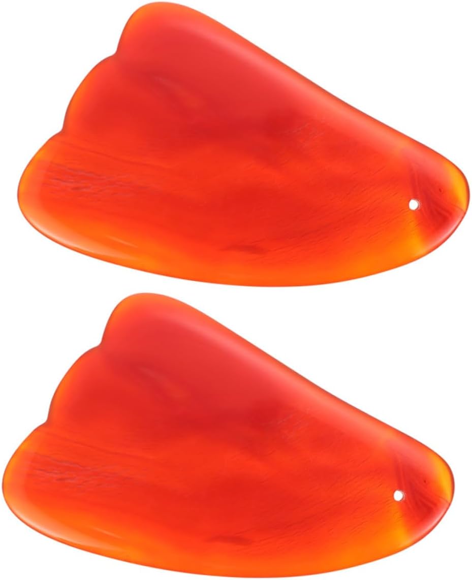Gatuida 2pcs Body Massaging Boards Smooth Agate Scrapers Face Massagers Travel Scrapers Multi-Functional Massage Tool for Skin Elasticity