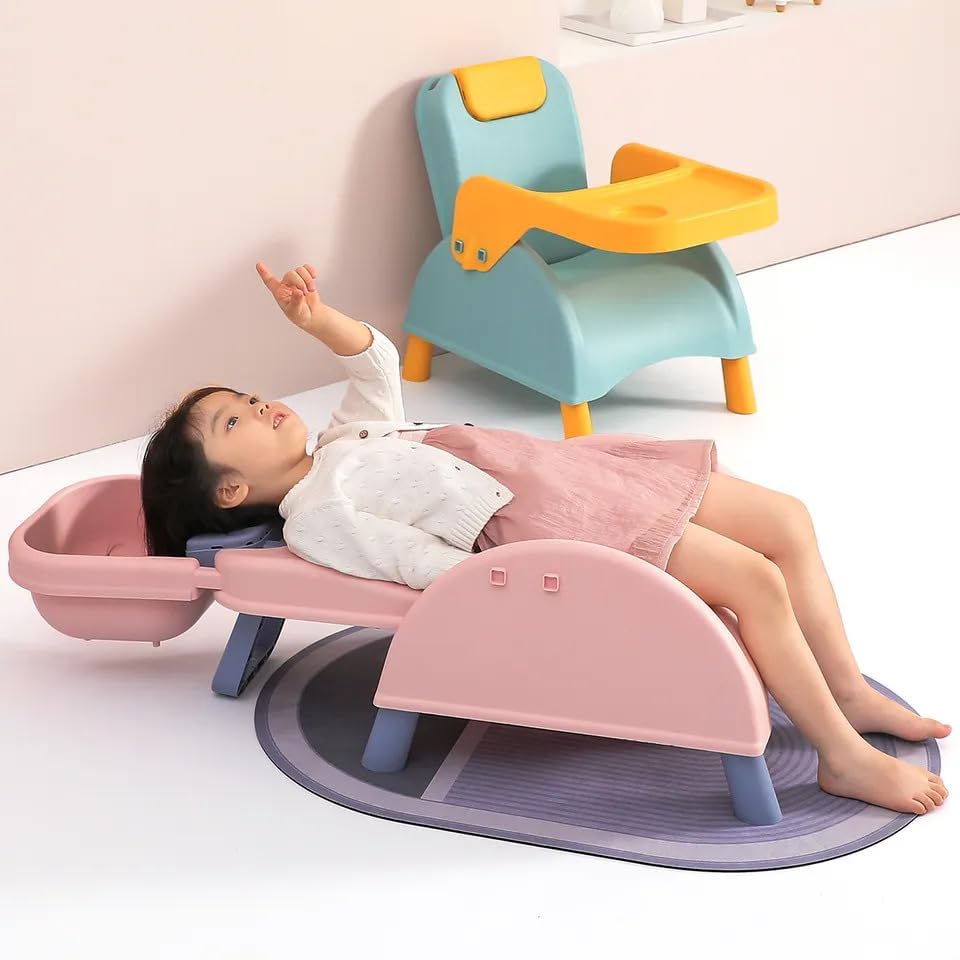 3 in 1 Hair Washing Chair | Kids Hair Washing Bath Seat | Tear-Free, Toddler Head Hair Rinser Salon Seat for Girls Boys | Adjustable Children’s Shampoo Chair is Suitable for 0-6 Years