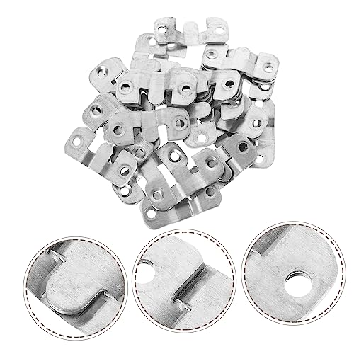 Image of 15pairs Mirror Buckle Interlocking Hangers Picture Frame Hooks for Wall Mounting Wall Hangers Shelves