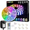 SHOPLED RGB SMD 5050 Ledstrip, 5 m, zelfklevend, kleurverandering, led-lichtketting met afstandsbediening, ledstrip voor de verlichting van huis, feest, keuken