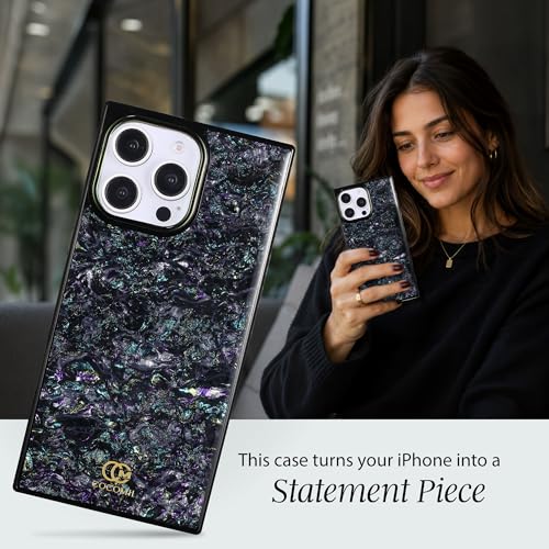 Image of COCOMII Rectangle for iPhone 15 Pro Case, Galaxy Abalone Shell