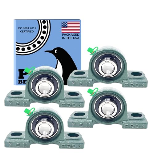PGN UCP204-12 (4 Pack) Pillow Block Bearing - 3/4" Bore Self-Aligning