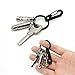 Key Chain Carabiner Clip Retractable Ring Set NUBARKO Titanium Pants for Men Women(Black)