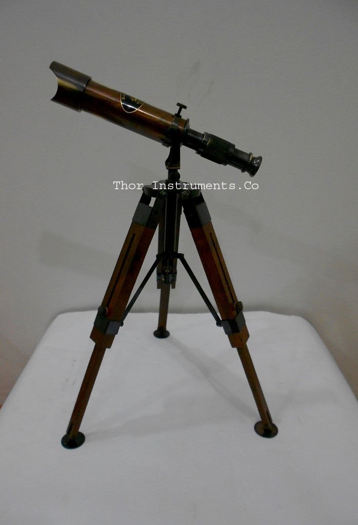 Mahira Nautical Antique Replica Brass Table Telescope with Stand Tripod Beautiful Telescope A