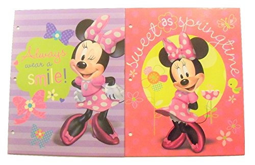 Tri-coastal Design Disney Minnie Mouse Bow-tique Folder 2 Pack ~ Always Wear a Smile, Sweet as Springtime