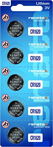 5 Pack, Renata-CR1620-3V-Lithium-Battery