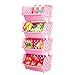iVansa 4 Multifunzionale Cucina Scaffale - Carrello Scaffale per Cucina Bagno - Plastica Cesto per Giocattoli Frutta e Verdura, 35,8 x 31,2 x 22 cm