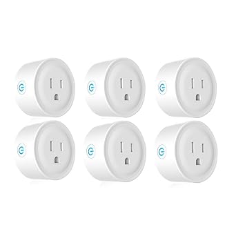 Deco Gear 6 Pack WiFi Smart Plug Compatible with Amazon Alexa & Google Home, Control Appliances and Electronics from Anywhere