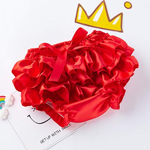 Toddler Baby Infant Girl Bowknot Ruffle Bloomer Nappy Underwear Panty Diaper For 3-12 Months (6-12 Months, Red) #TOP3