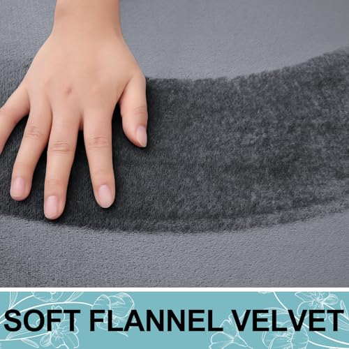 Image of Smiry Memory Foam Bath Mat, Super Soft Absorbent Bathroom Rugs Non Slip Bath Rug Runner for Shower Bathroom Floors, 17 inch x 24 inch, Dark Grey