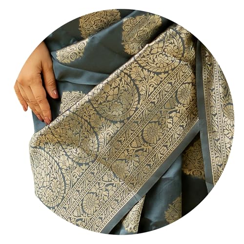 Image of Subham Saree for Woman Silk Cotton Kanjivaram | Soft Easy to Drape Daily Wear Sari with Blouse Fabric