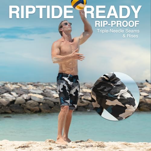 Image of Kanu Surf Men's Big Viper Extended Size Stripe Swim Trunk