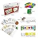 Montessori Spielzeug ab 3 4 5 Jahre, Deutsches Buchstaben Lernen Lernspiele mit 32 Beidseitig Scrabble Alphabet-Flash-Karten Kinderspielzeug Holz Vorschule Einschulung Geschenk für Junge Mädchen