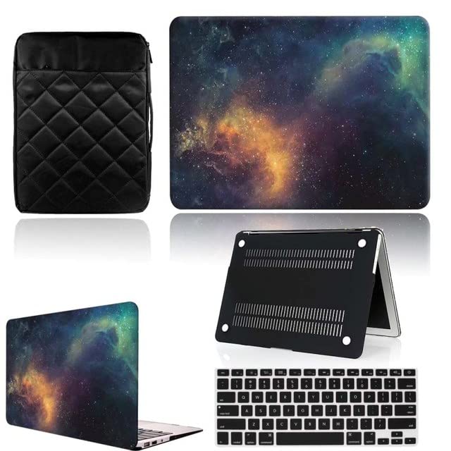 For laptops - KK&LL Apples Macbooks Air Pro Retina 11 12 13 15&New Air13/Pro 13 15 - Touch Hard Shell Laptop case+Sleeve Bag+Keyboard Cover (space 02 Pro 13 CD ROM A1278)