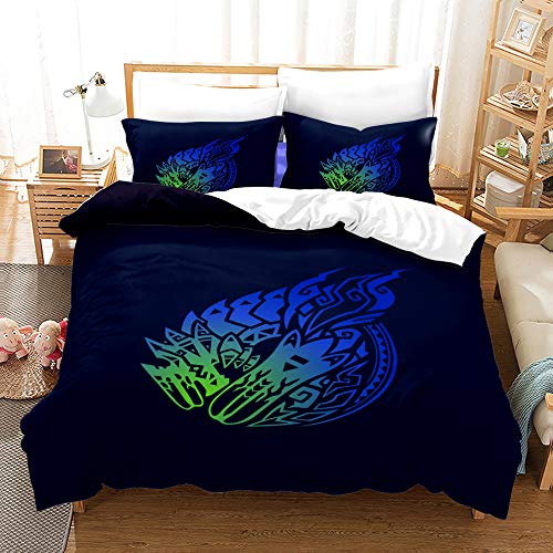 Housse de couette Monster Hunter en microfibre anti-plis pour grand lit - 2