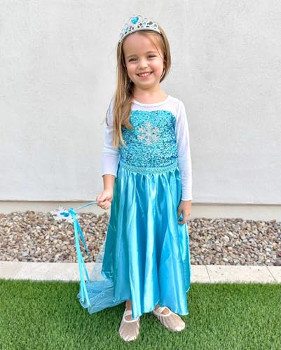 Vestido de Princesa para Niñas con Lentejuelas y Capa miniatura 3