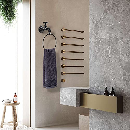 Garini Farmhouse Bathroom Decor, Garini Rustic Water Spigot Towel Holder thumb #4