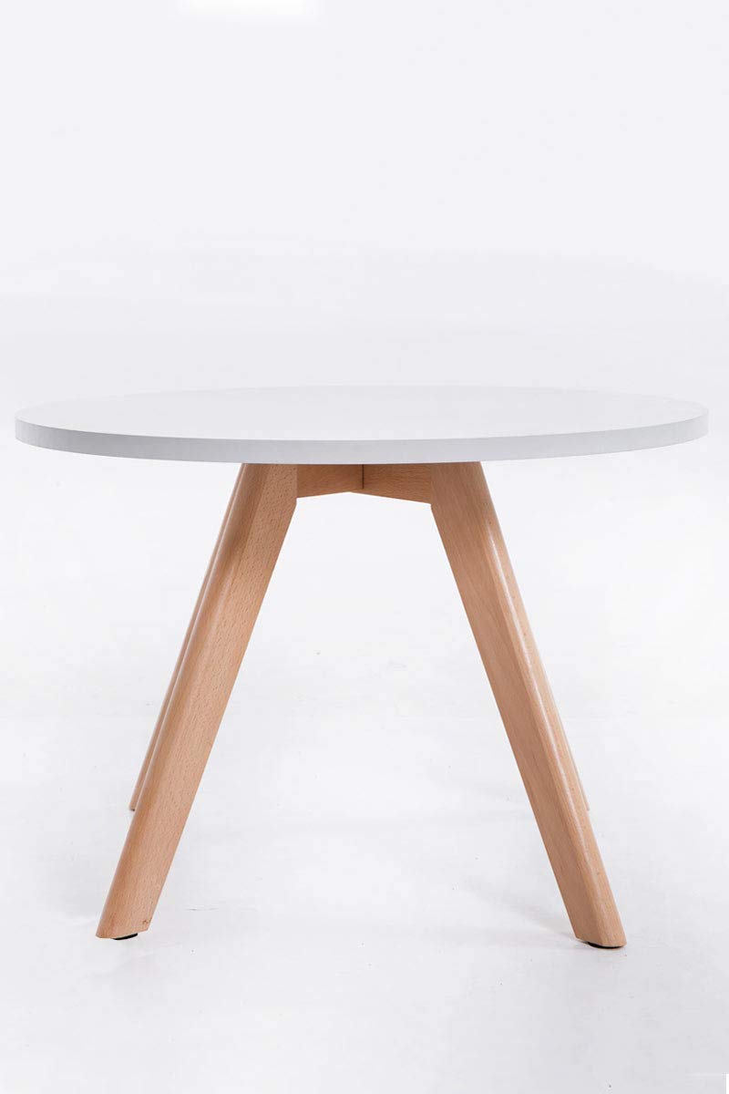 CLP Table d'appoint Eirik, Ronde, Bois, 60x60 cm, Design, Hauteur ca. 40 cm, Couleur:Nature