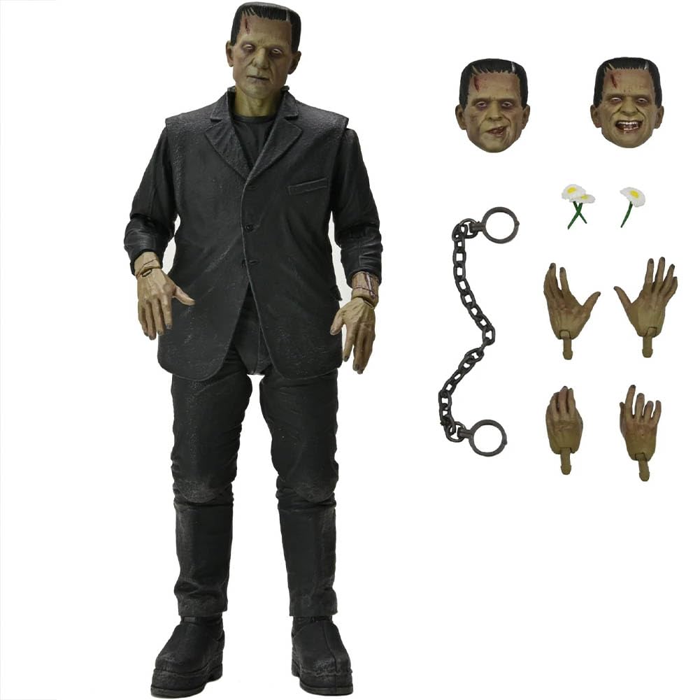 Anjinguang Ultimate Frankenstein's Monster Figure Anime Action Figurine 18cm Movable Joints (with Accessories) Standing Pose Model PVC Statue Collectible Home Decor Gifts