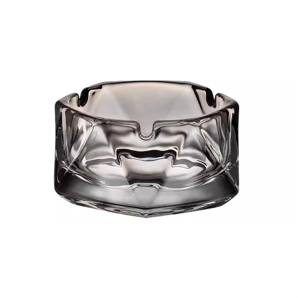 Smoking Accessories Outdoor Ashtray Glass Ash tray Six Diamond Shaped Ashtrays(Aqua)