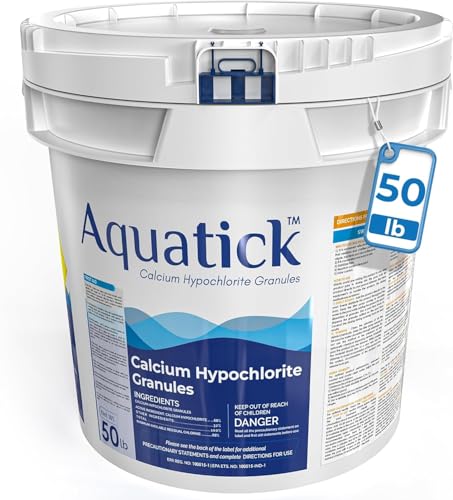 Pro-Grade Chlorine Pool Shock 68% Cal-Hypo Granular Sanitizer Prevents Bacteria & Algae Restores Crystal Clear Water - Shock Treatment Swimming Pool Chemical - 25Lb(2PACK)