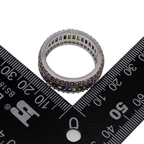 Wedding Ring For Women Mother's Day Multicolor Ring Jewelry For Mom Her Band Ring Size 6 7 8 9 10 11 12 (7) #TOP5