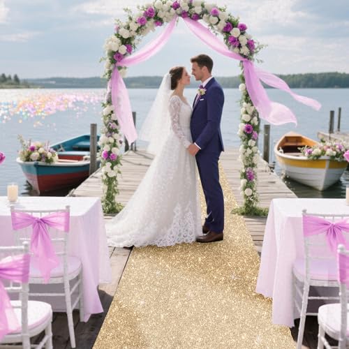 image for UBCGOTT Glitter Carpet Runner for Party -200 GSM Thickness Non-Woven F