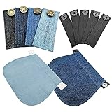 4 piezas de extensores de pantalones ajustables, 5 piezas de extensores de cintura elásticos ajustables y 2 piezas de extensores de cintura de embarazo.