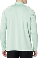 Vista 2 de Sudadera para hombre con protección UPF 50+ con cremallera de 14, cuello alto, manga larga